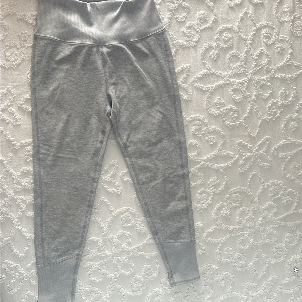 ALO Yoga Girls' Light Gray High-Waist Leggings